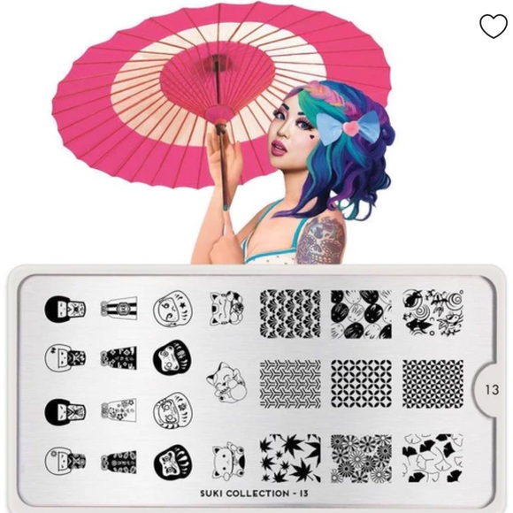 MoYou London nail art stamping plate in Suki, design 13 NWOT - Picture 1 of 4